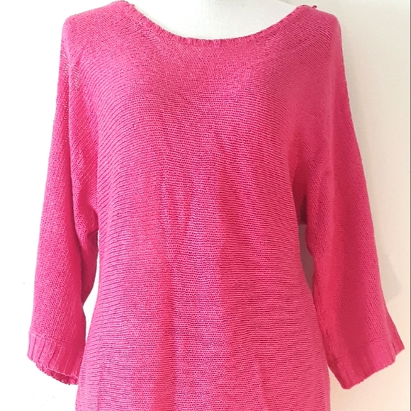 New York & Company Cold Shoulder Knit Sweater - Size Large Women's Pink Sweater - Picture 8 of 8